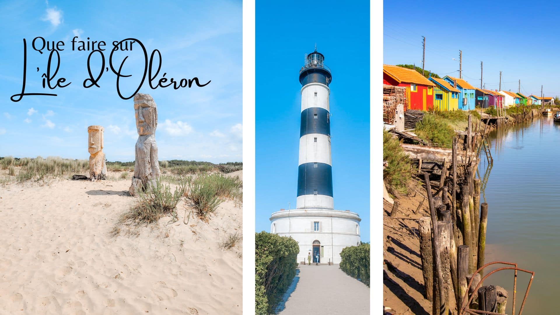 Plage de sable et océan Atlantique sur l'île d'Oléron en Charente-Maritime
