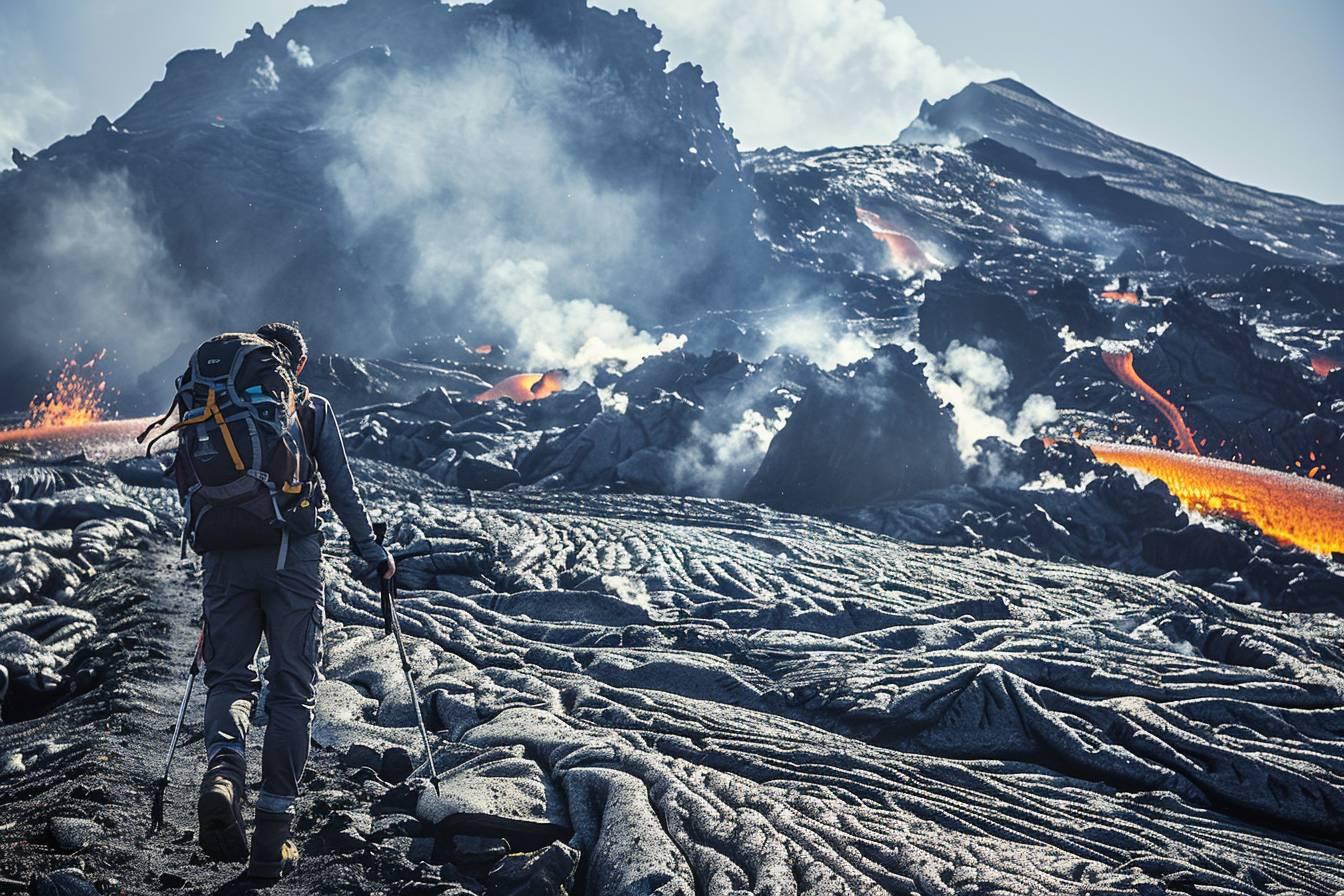 Vue sur le cratère et les paysages minéraux du Piton de la Fournaise à La Réunion